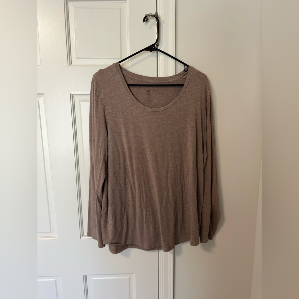 Kindred Bravely Bamboo Maternity and Nursing Long Sleeve, Wheat, 1X